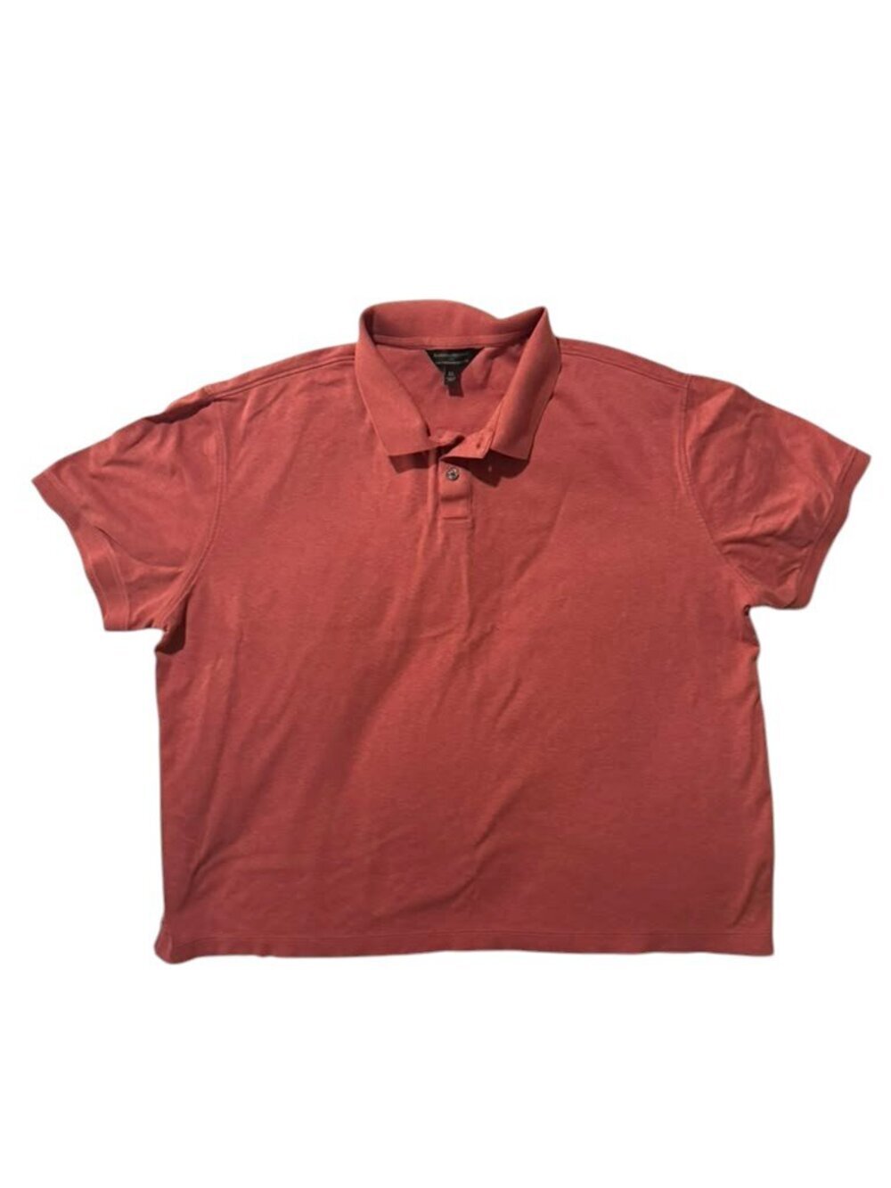 Banana Republic Men's Polo Shirt XL Salmon Pink Cotton Short Sleeve Classic